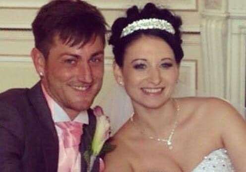 Gary and Jess Bush on their wedding day