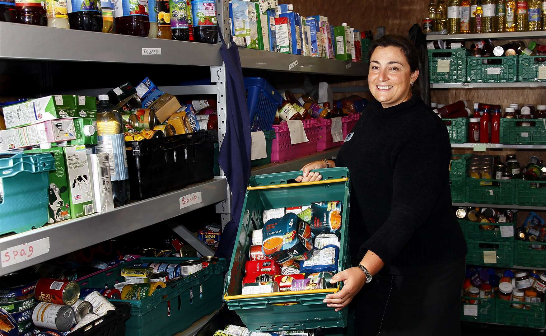 Maidstone Day Centre has received food donations from Supermarket Sweep pictured Zofia Grzymala.Picture: Sean Aidan (16393542)