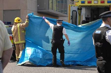 Emergency services at the scene. Picture: Barry Goodwin