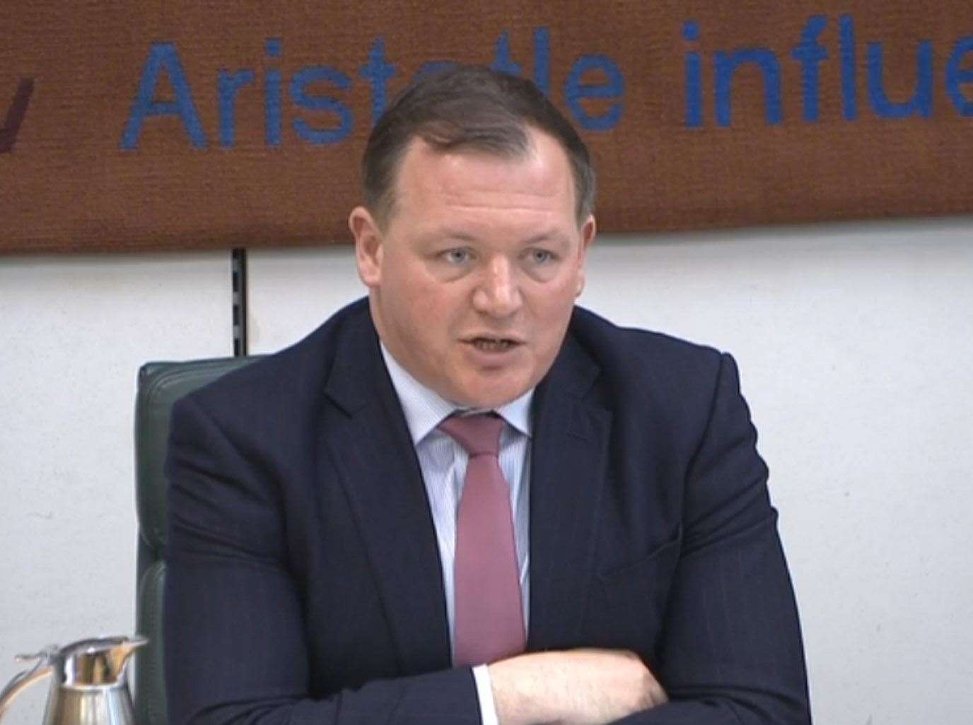 Damian Collins took aim at Facebook as the International Grand Committee convened virtually (PA)