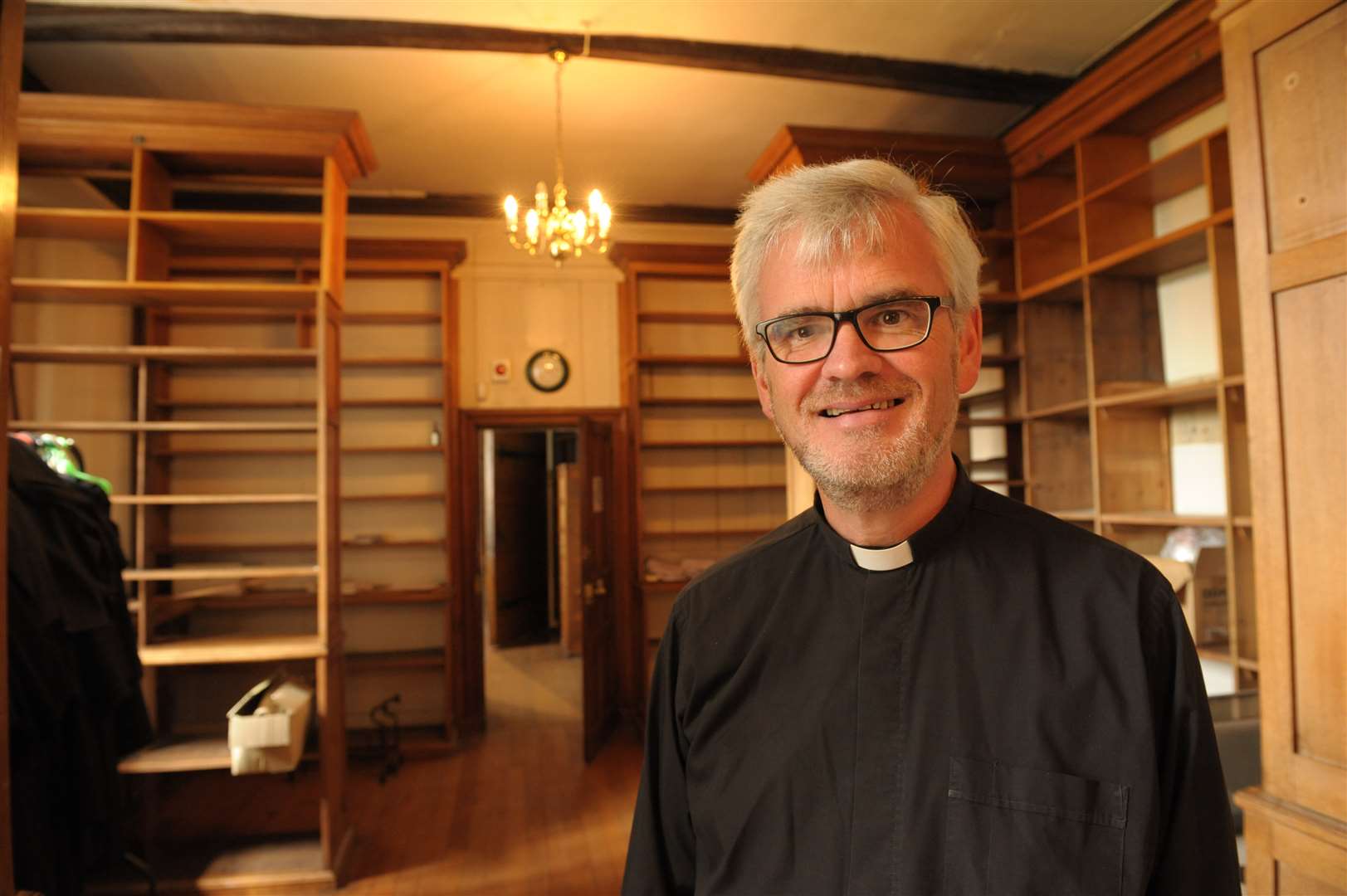 Dr Mark Beach in the cathedral library