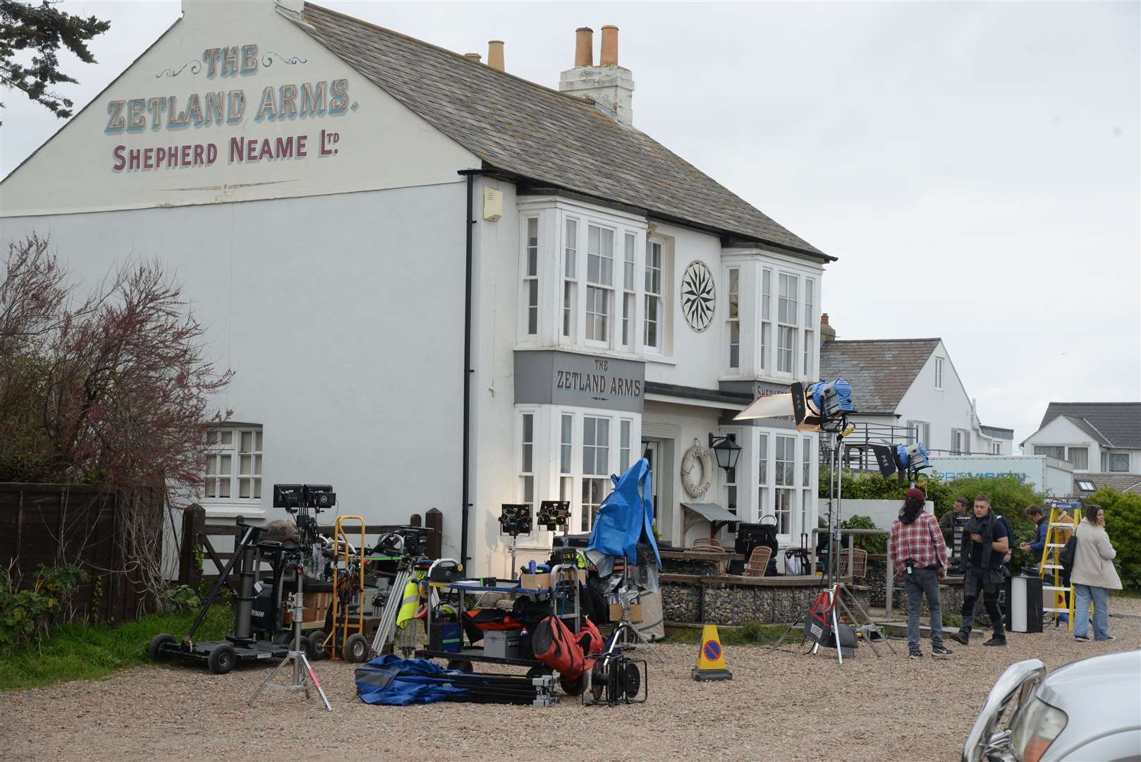 Filming for Liar 2 at The Zetland Arms pub in Kingsdown Picture: Chris Davey