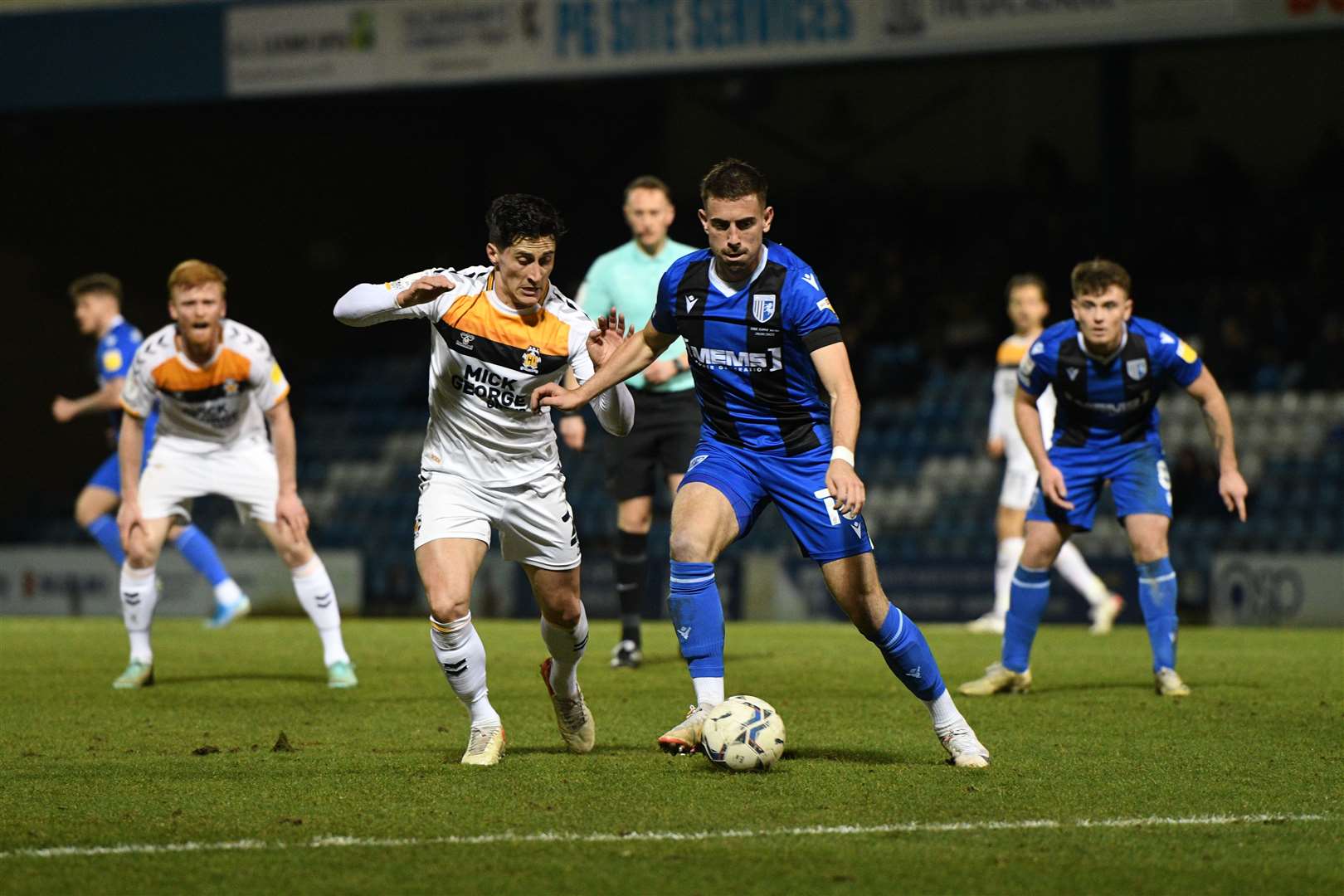 Olly Lee in control for Gillingham Picture: Barry Goodwin