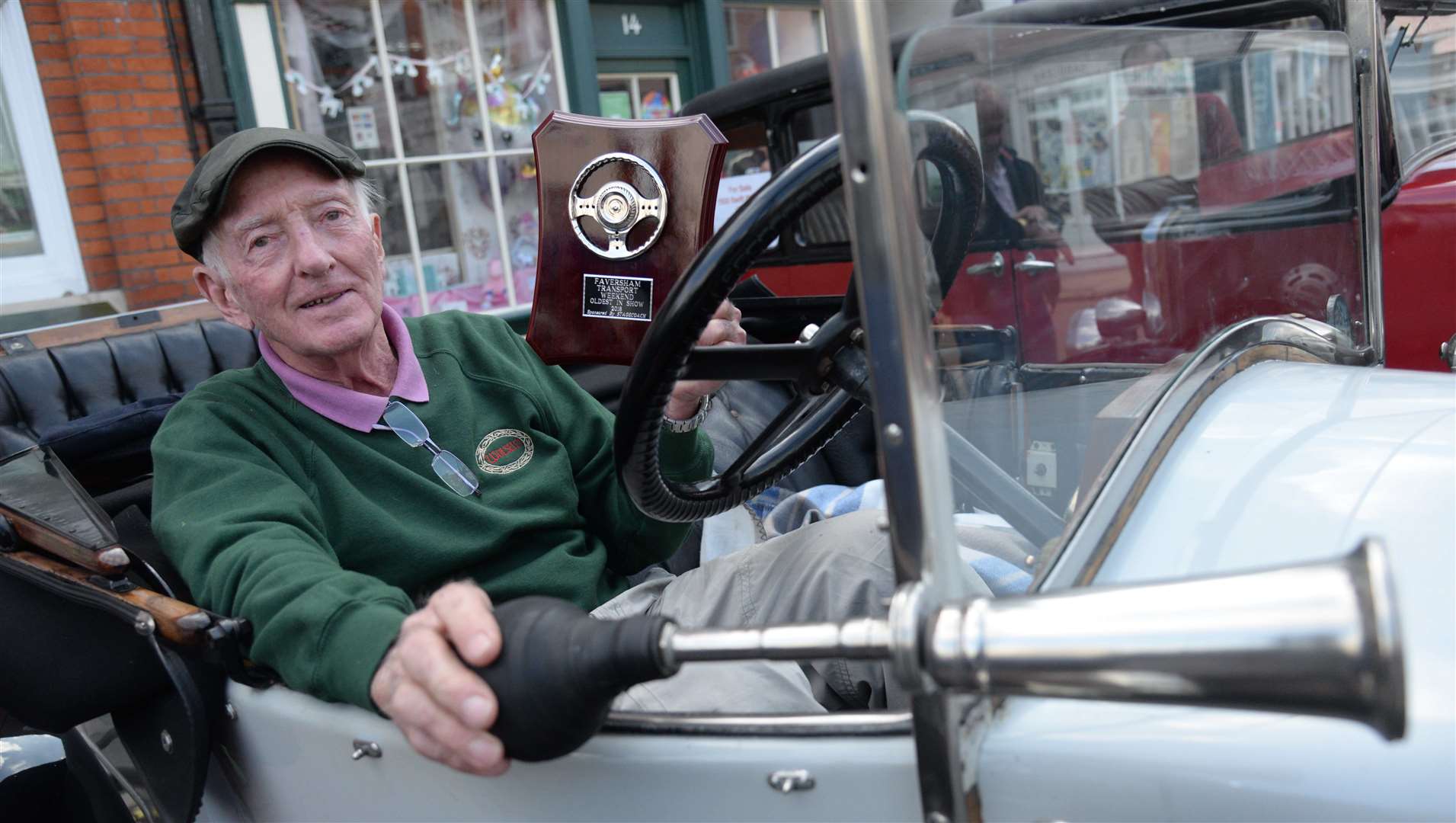 Tony McDonnell from Canterbury in his 1926 Wolseley at the Faversham Transport Weekend Picture: Chris Davey