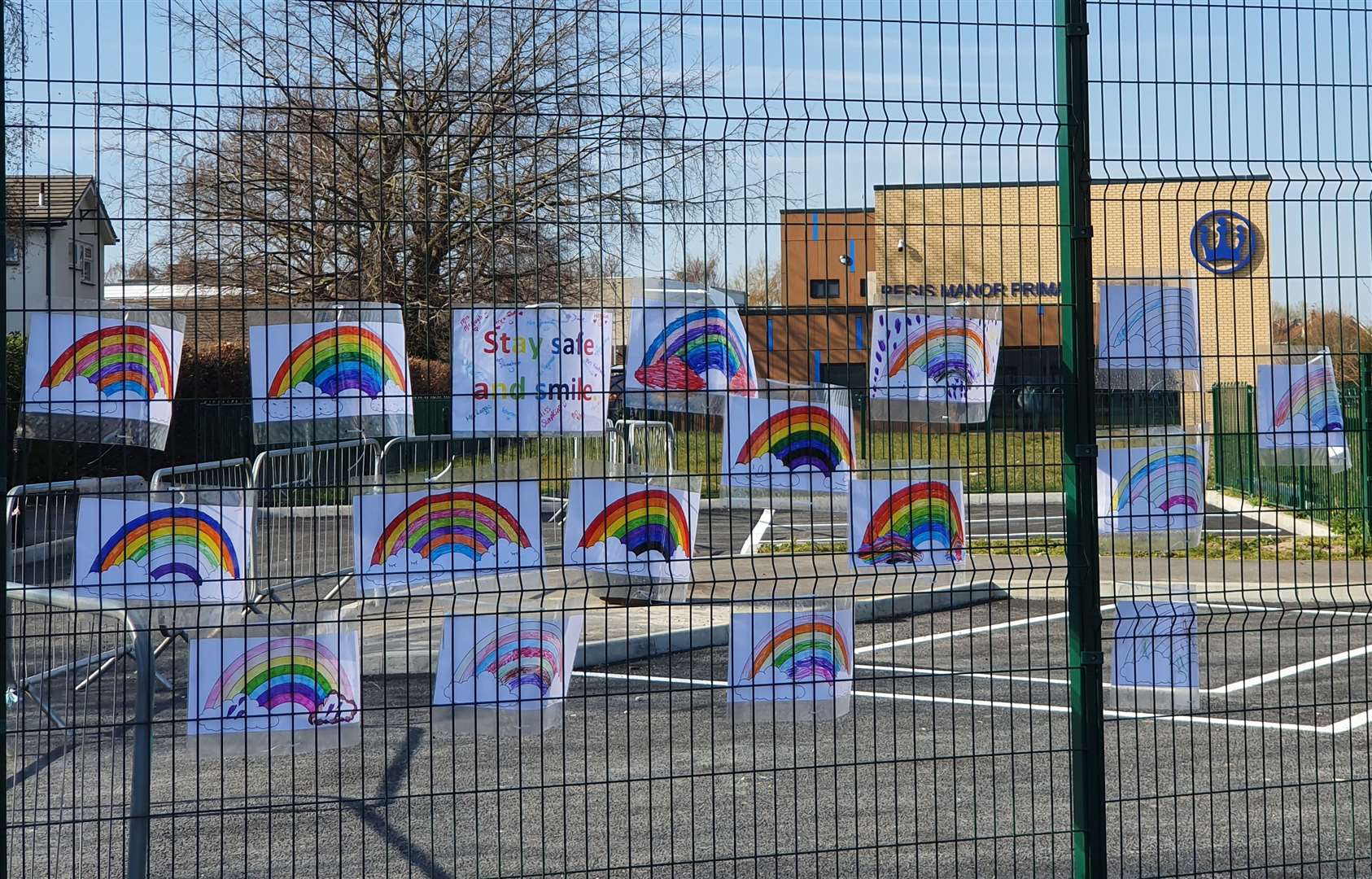 Children of key workers also got in on the act those at Regis Manor School in Sittingbourne made this beautiful display.