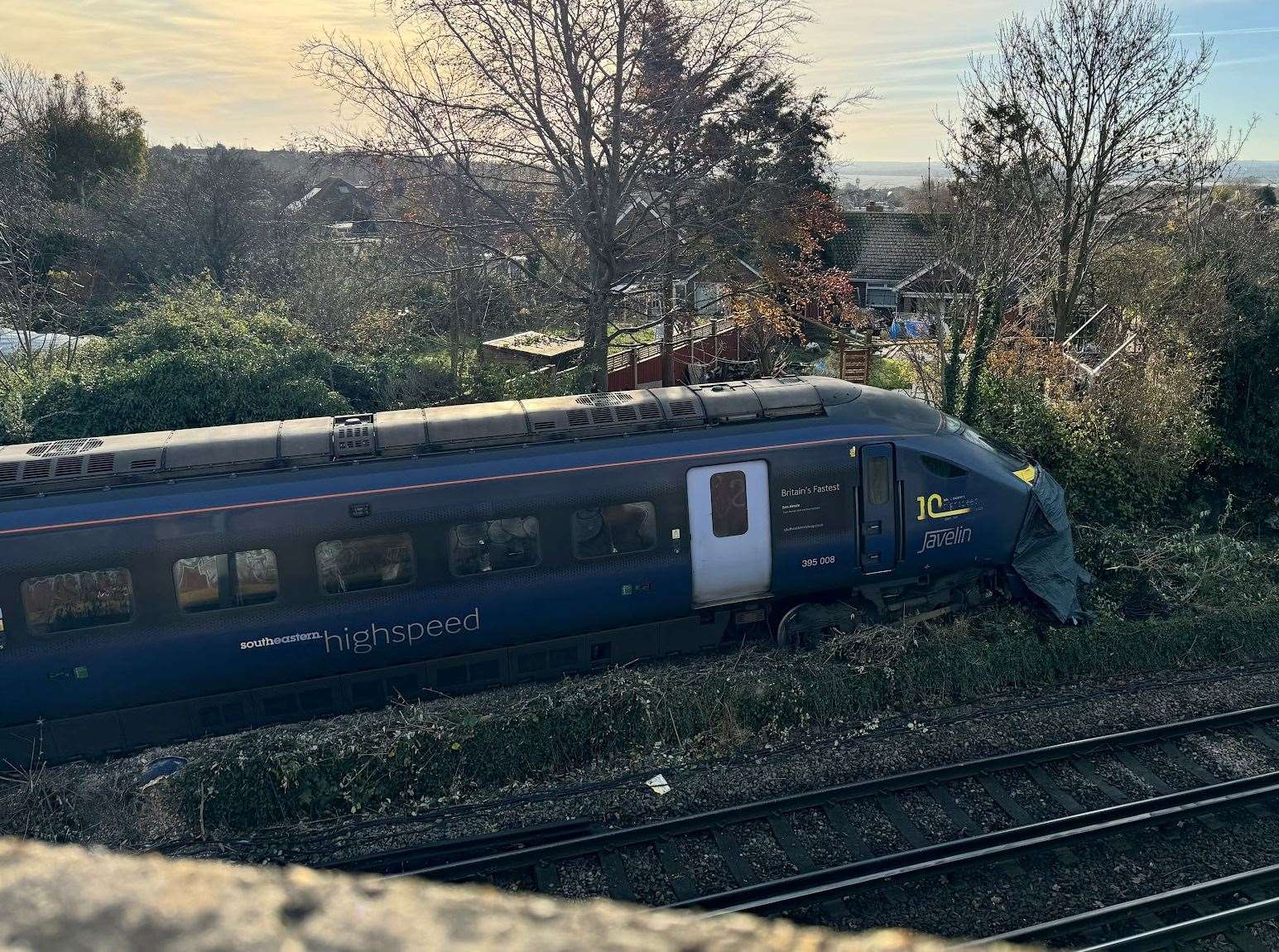 The train came off the tracks near Ramsgate railway station