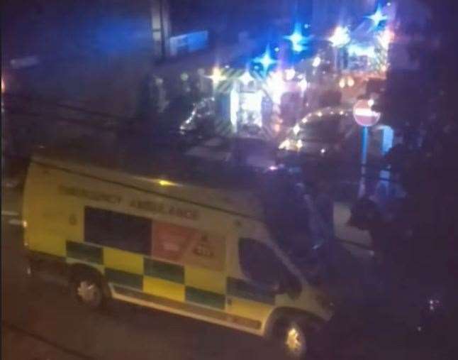 An ambulance has also been called to the scene. Picture: Kieran Sage