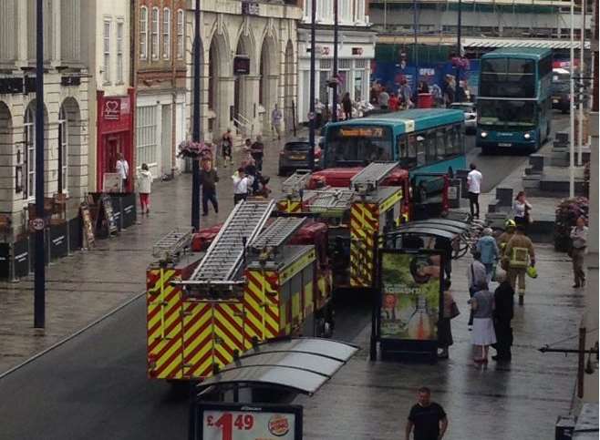 Firefighters were called to the town hall