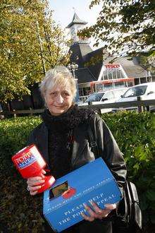 Barbara Watson outside Tesco