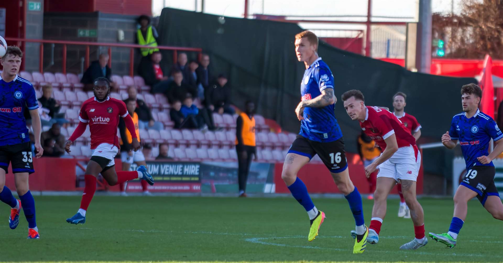 Ben Chapman scores from 45 yards for Ebbsfleet against Rochdale in the National League. Picture: Ed Miller/EUFC