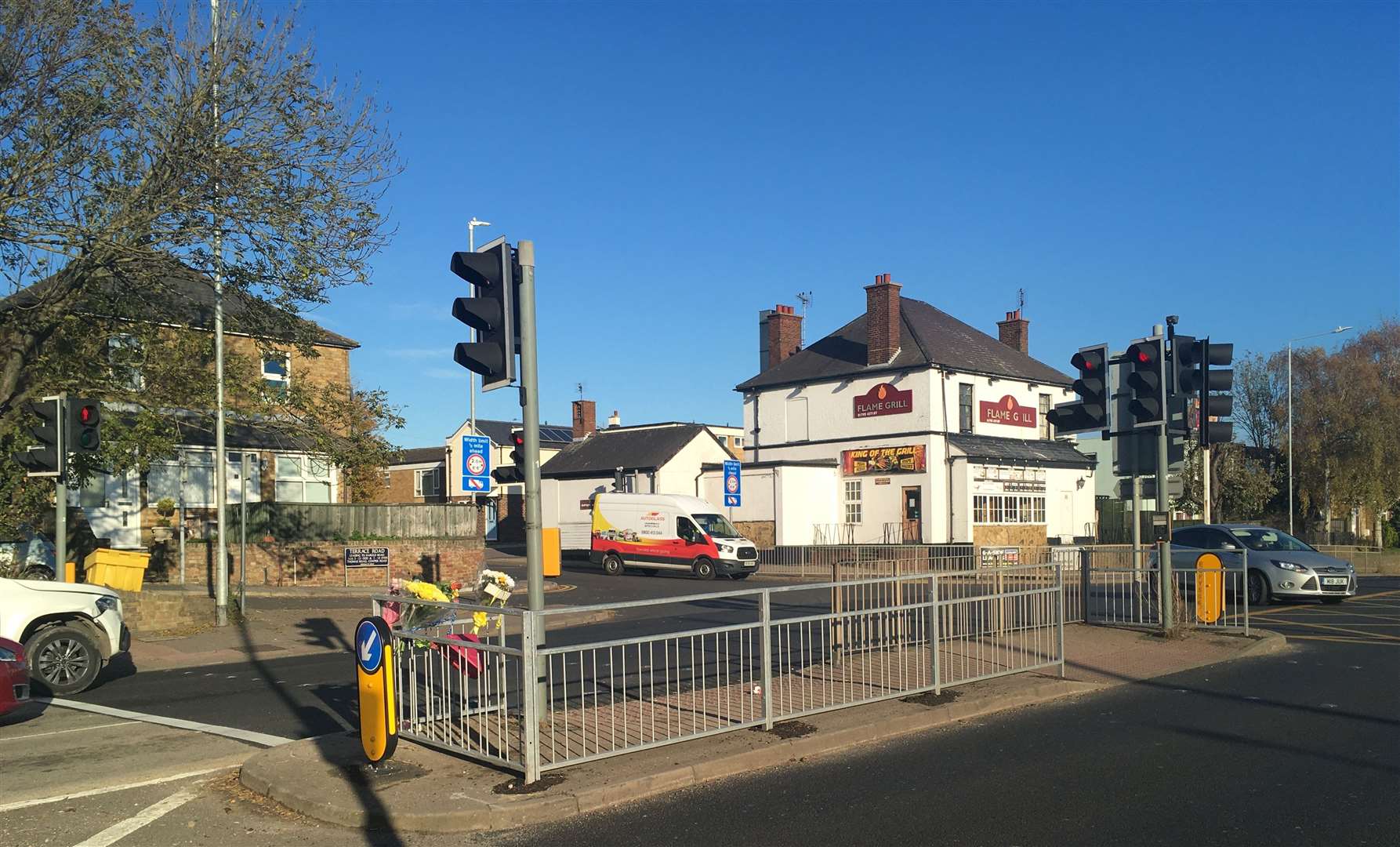 The junction where Sittingbourne schoolgirl Ellie Paine was hit by a car