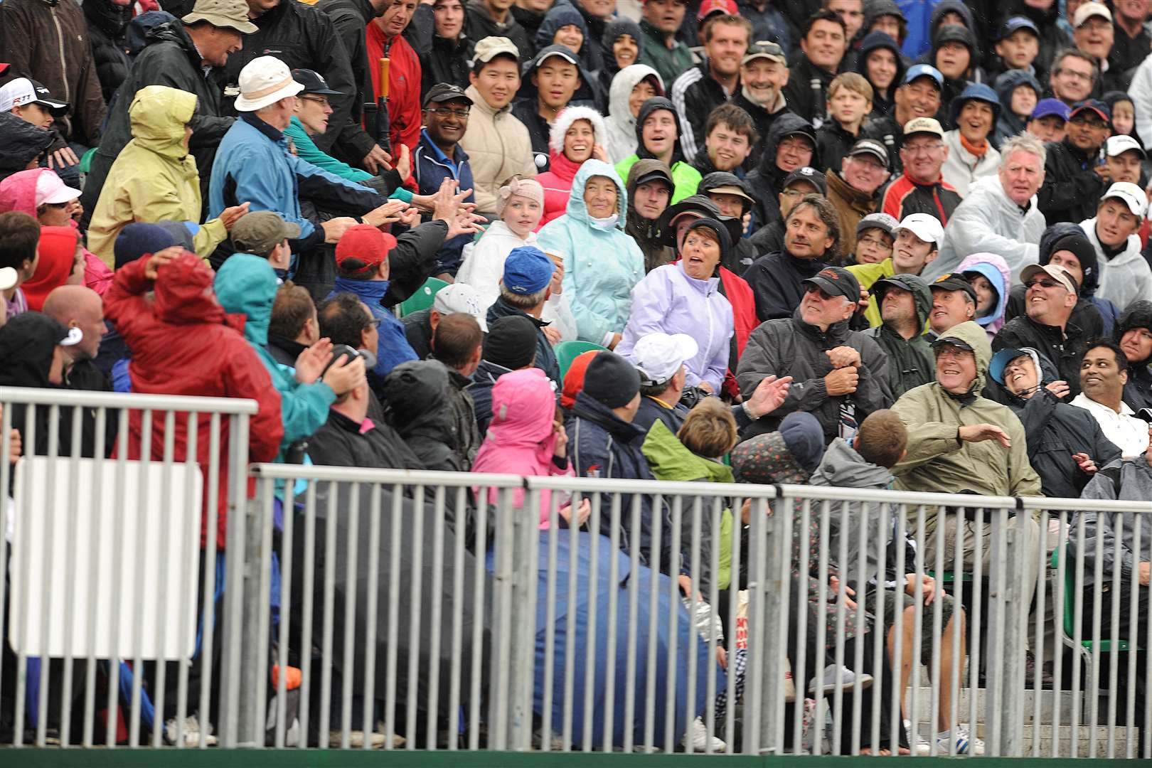 Phil Mickelson throws his ball into the crowd. at The Open, Royal St George's, 2011. Picture: Barry Goodwin