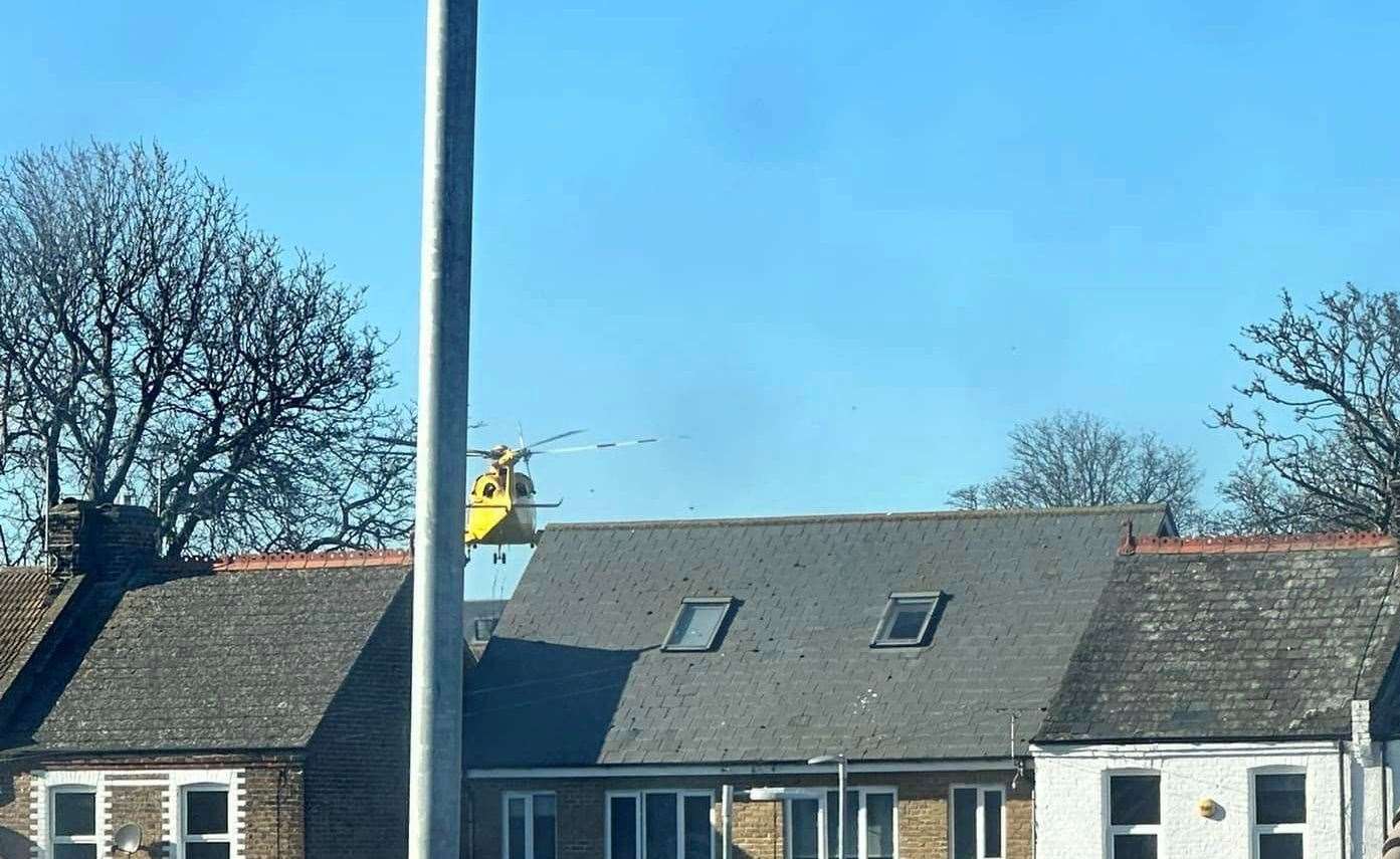 A medical incident in Ramsgate has prompted a large emergency response including the air ambulance. Picture: Jordan Collins