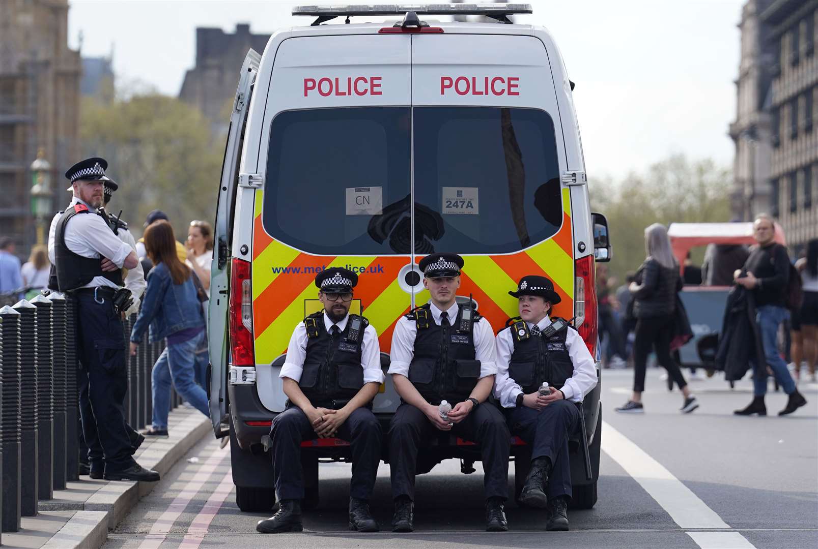 Police officers were at the scene (Stefan Rousseau/PA)