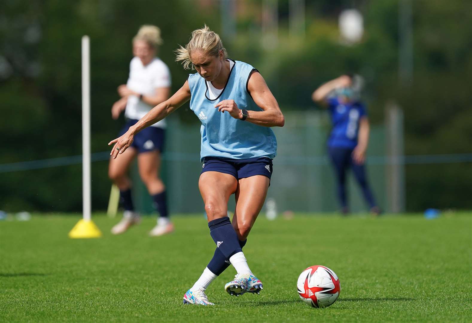 Team GB Women’s footballers trained at Loughborough University ahead of the Tokyo games (Mike Egerton/PA)