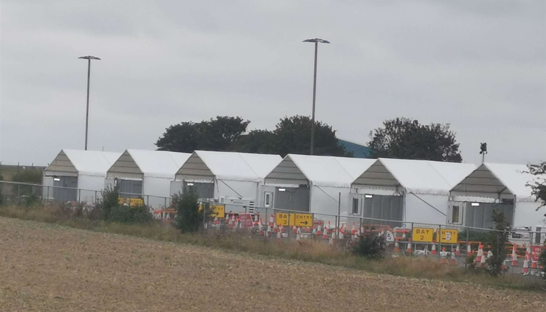 Manston Covid test centre is quiet, with few people waiting to be seen