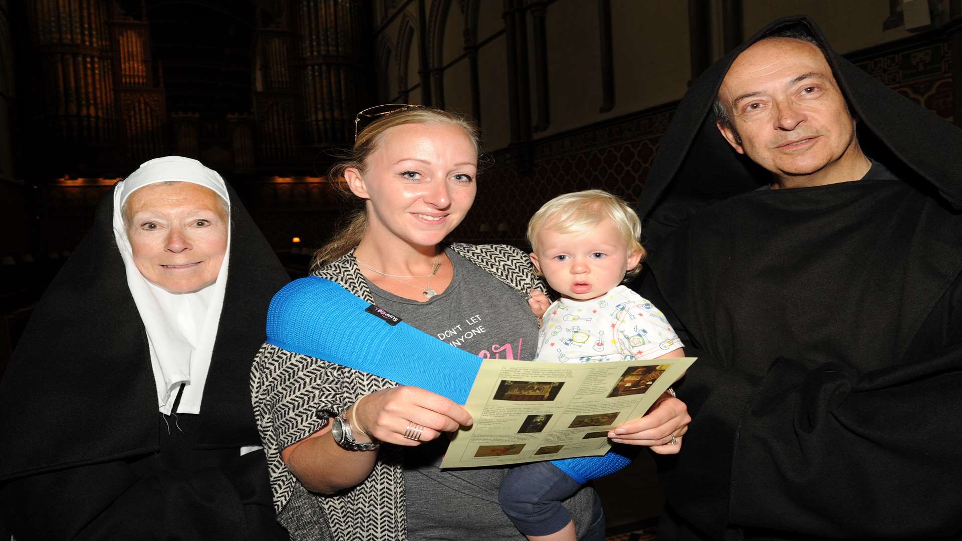 Hidden Treasures tours and talks. Sister Genevieve and Brother Hugh with, Becky and Toby Bosman. Picture: Steve Crispe