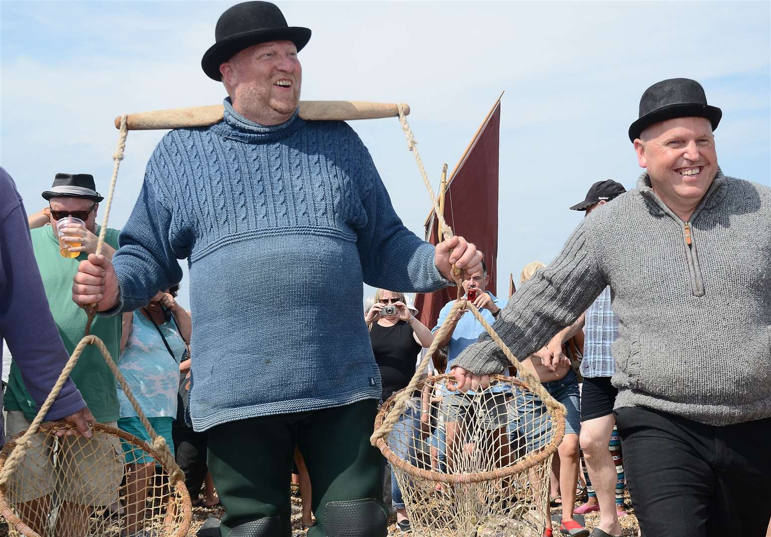 The landing - and blessing of the oysters - was the traditional starting point of festivities