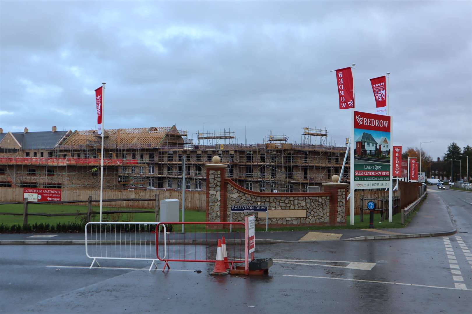 New homes at Redrow's housing estate Regents Quay at Sittingbourne. Picture: John Nurden