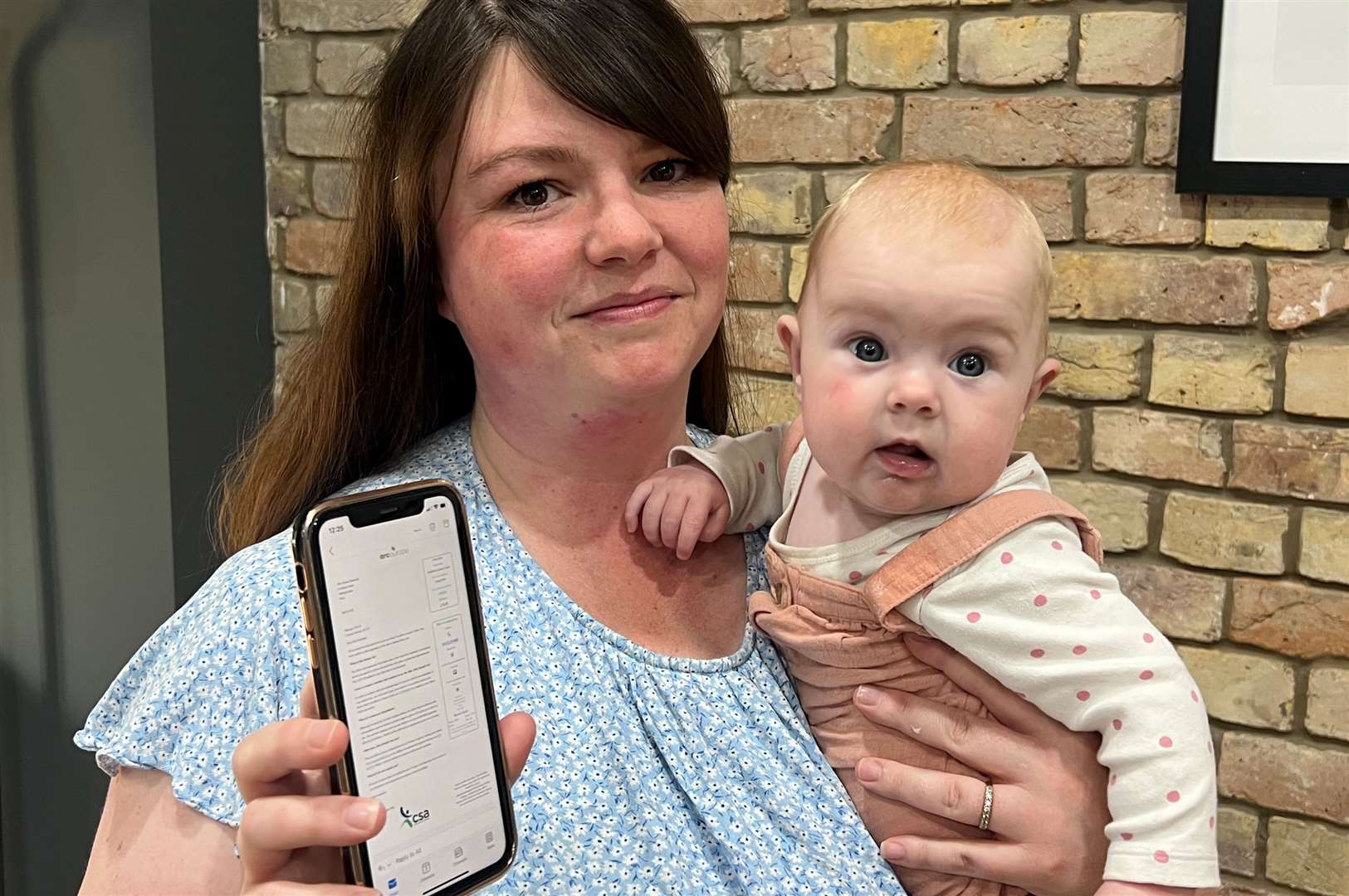 Emma Diamond from Albany Road, Sittingbourne, with her five-month-old daughter, Delilah. Picture: Megan Carr