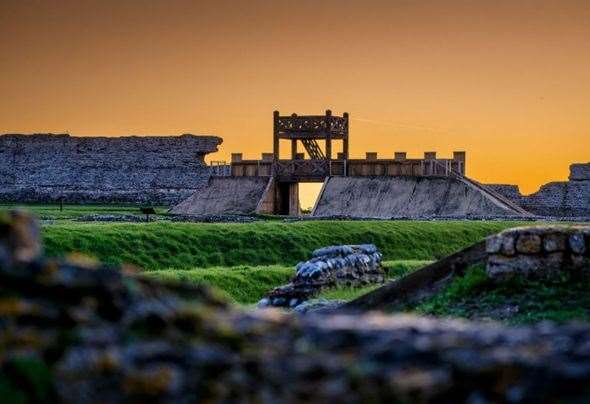 The recently restored gateway at Richborough Roman Fort. Picture English Heritage