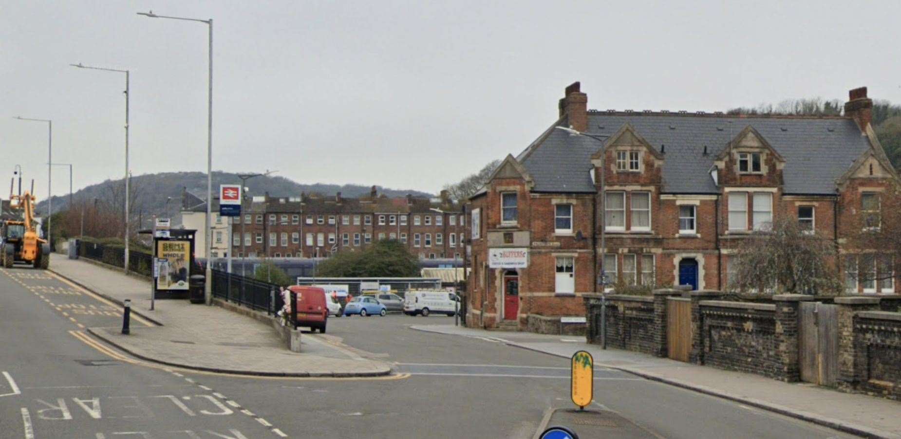 Folkestone Road in Dover is currently closed both ways