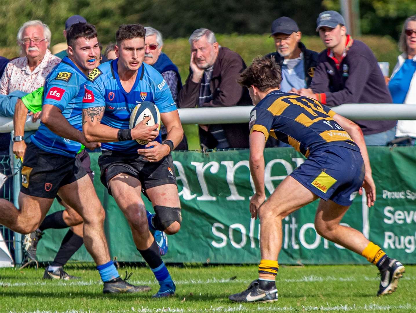 Canterbury Rugby Club’s Garry Jones helps make it two wins from two against Sevenoaks last weekend. Picture: Phillipa Hilton