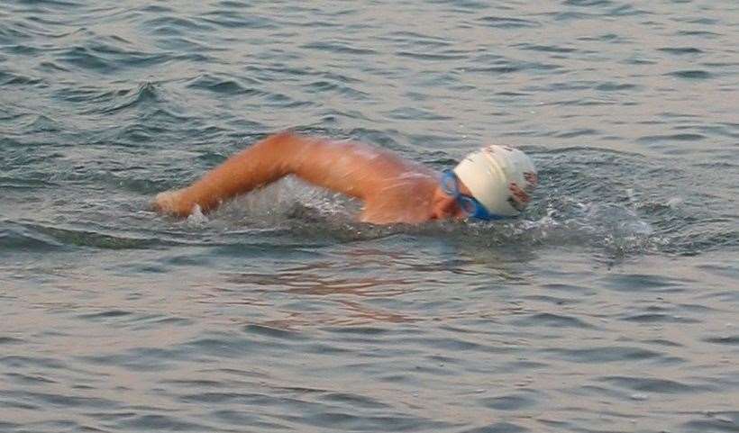 Little Britain's David Walliams off Shakespeare Beach, Dover, in 2006.