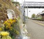 Flowers laid at the site where teen Ben Lavender died