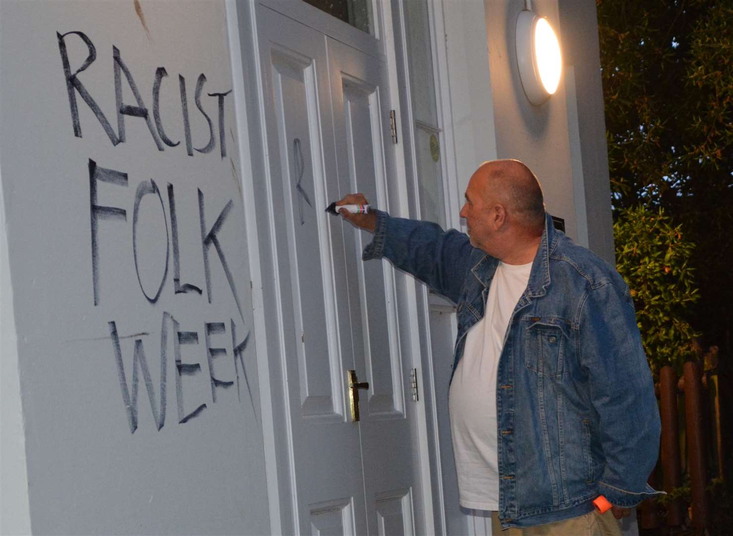 Former councillor Ian Driver says he is responsible for the graffiti. Picture: Ian Driver