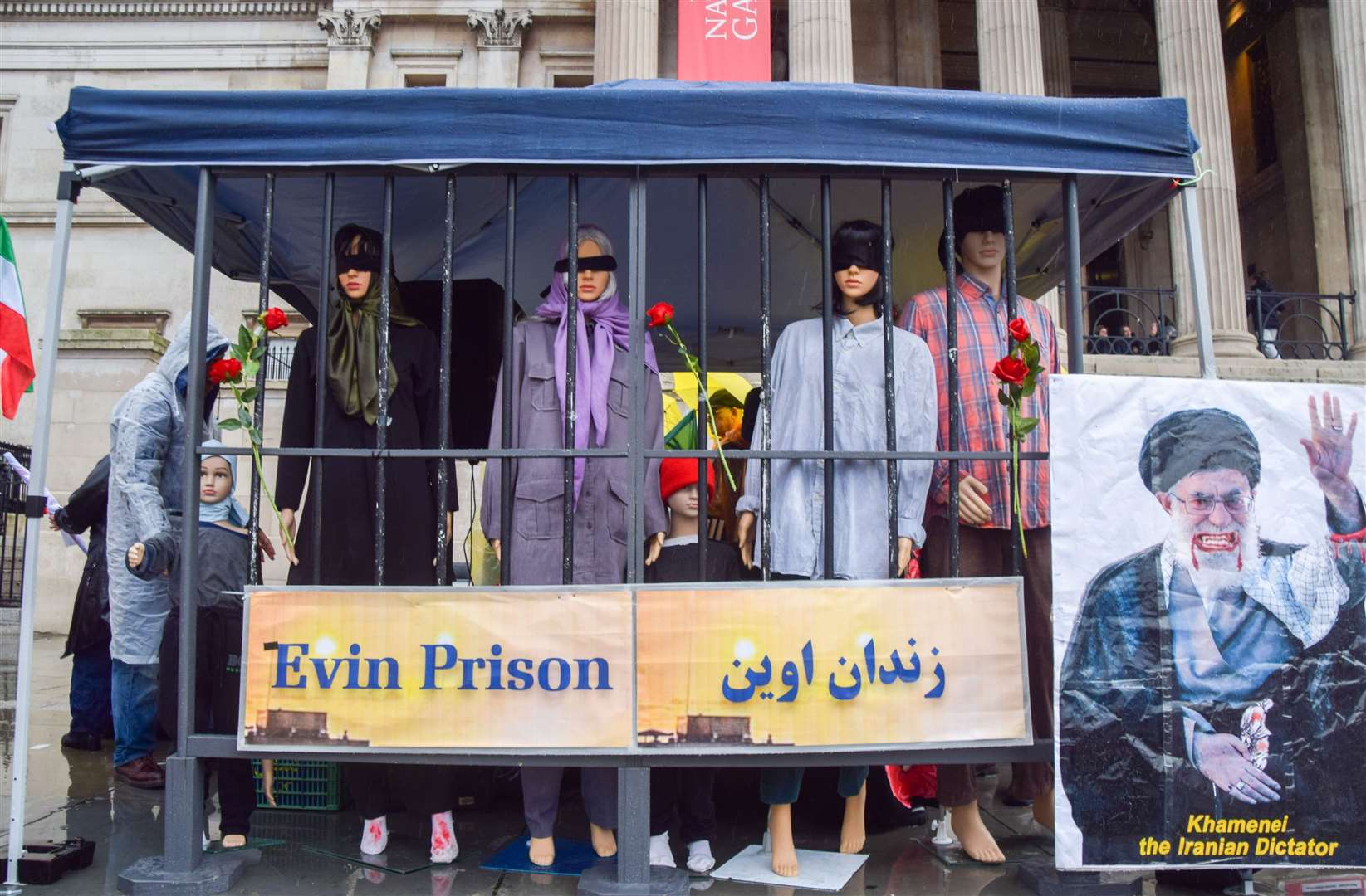 Protests in London over conditions in Evin prison (Vuk Valcic/Zuma Press Wire/Alamy/PA)