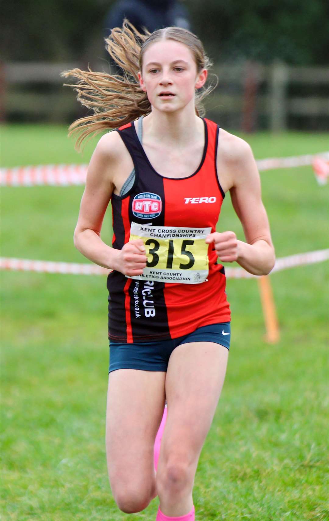 Weald's Sophie Richmond Weald on her way to winning the under-15 girls' race on Saturday. Picture: Mark Hookway