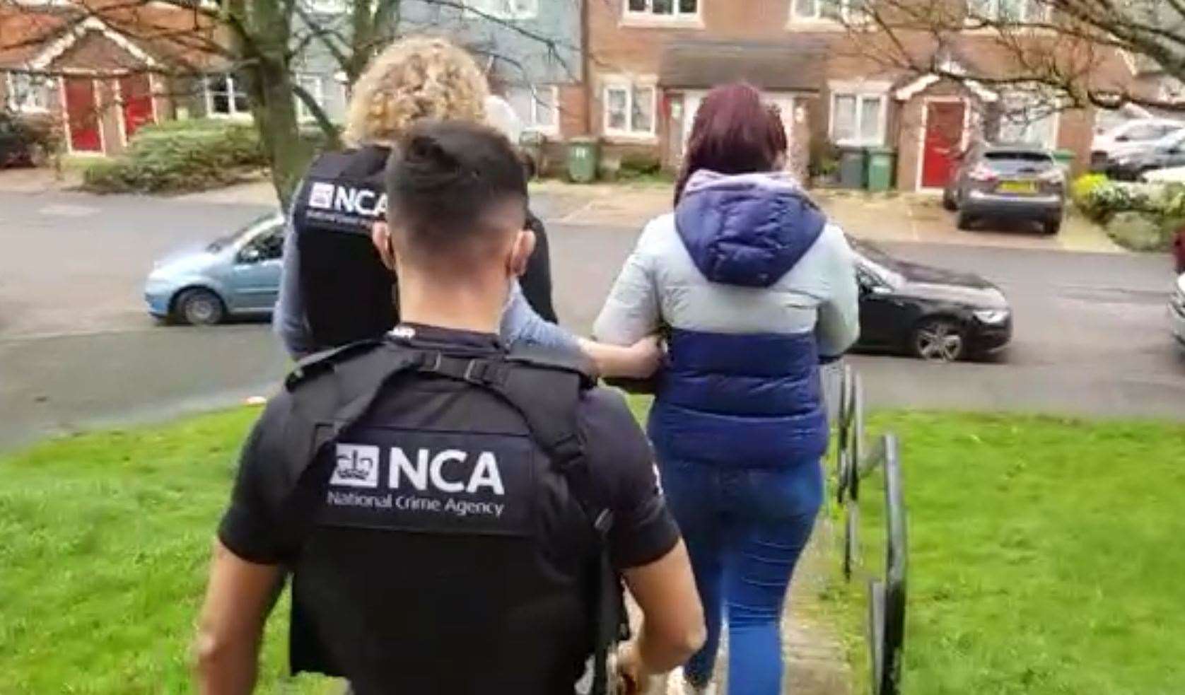 A woman was arrested this morning as part of the NCA's investigation. All pictures: NCA