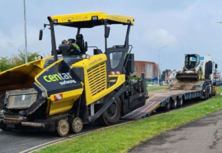 Construction vehicles are proving a distraction for Laleham Gap School pupils: Photo Les Milton