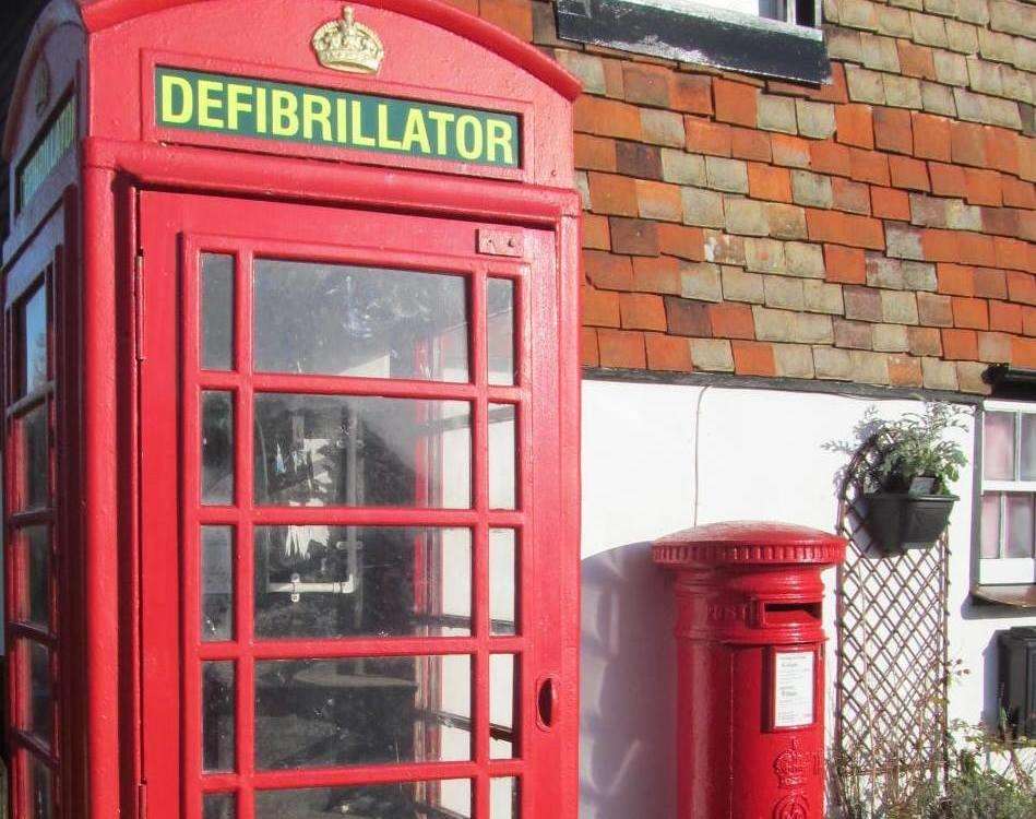 The box where the defibrillator is kept. Credit: Ken Hopkins