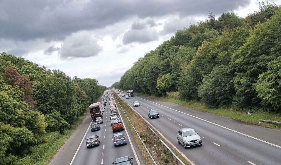 A stock image of traffic