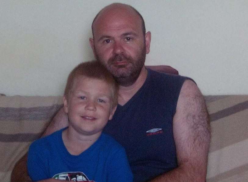 Darren Eaton-Brown and his nine-year-old son Morgan