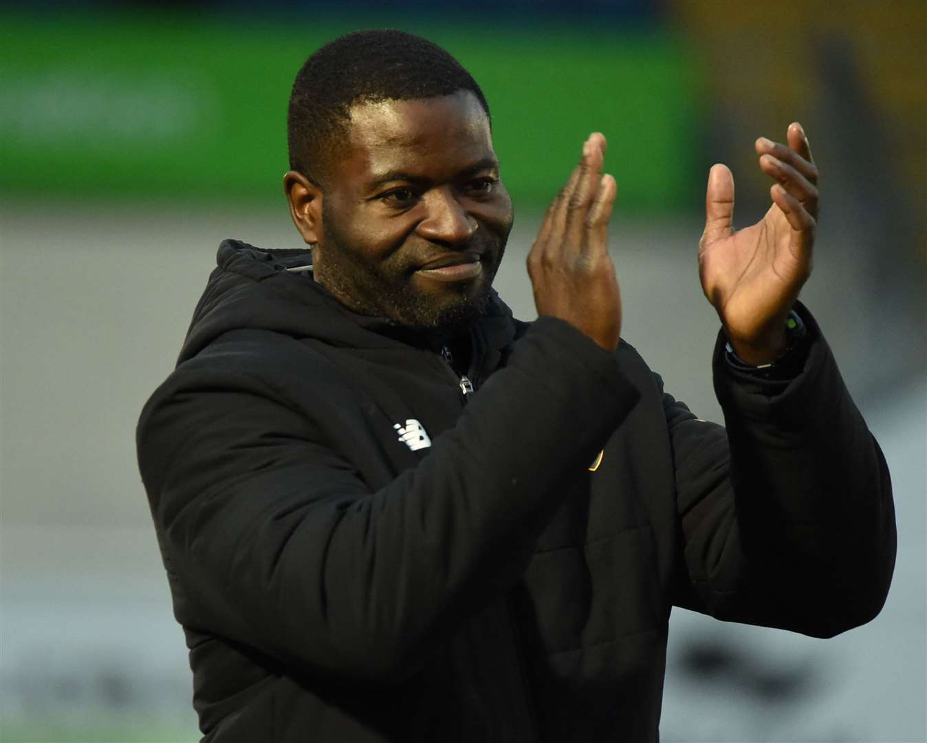 Maidstone caretaker manager George Elokobi. Picture: Steve Terrell