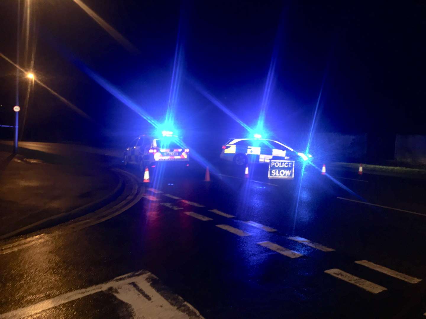 The scene of the accident in Princes Avenue, Chatham