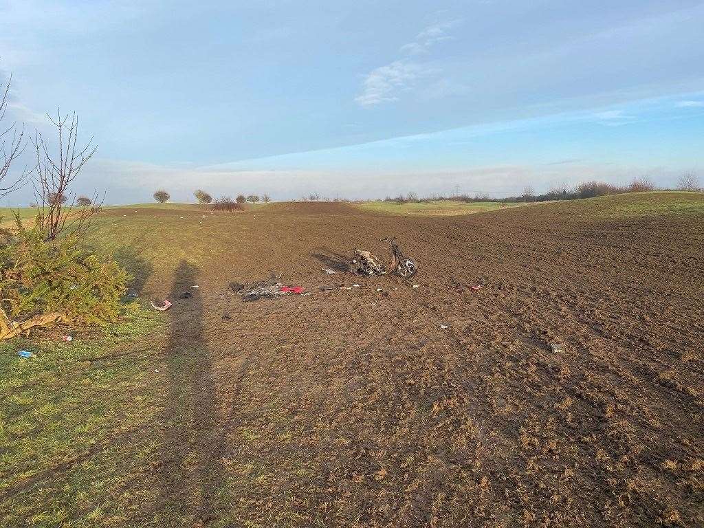 The tyre tracks have damaged the course. Picture: Cllr Bob Lane