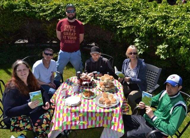 The Changing Minds Bookbinders group enjoying their prize tea (10519226)