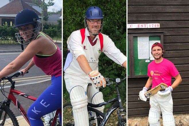 Collette Preston-Reeves, Stephen Pearce and Benjamin Johnston Picture: @BearstedCricket (35359893)