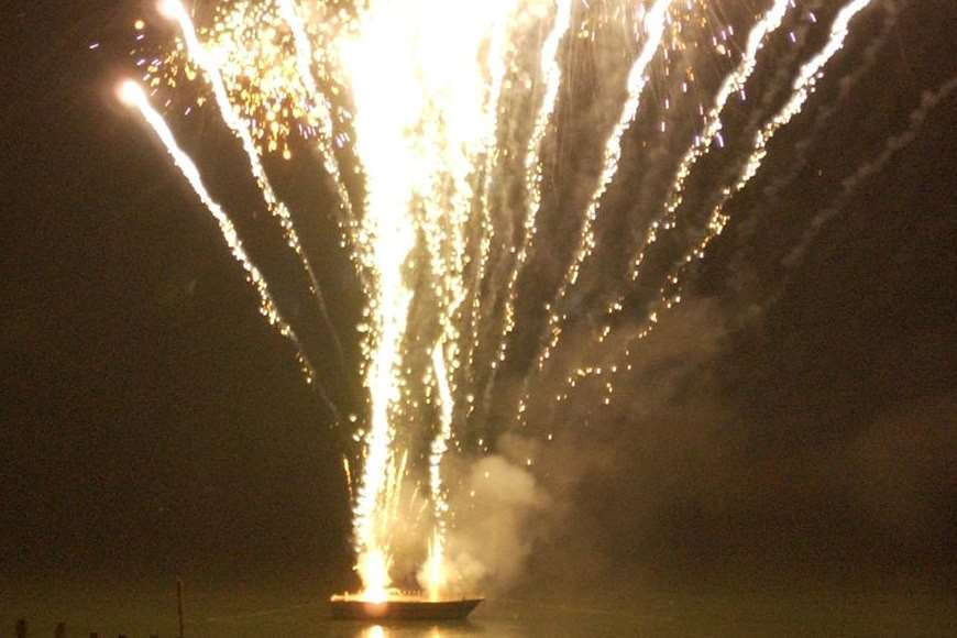 Tonight's firework display in Broadstairs has been cancelled.