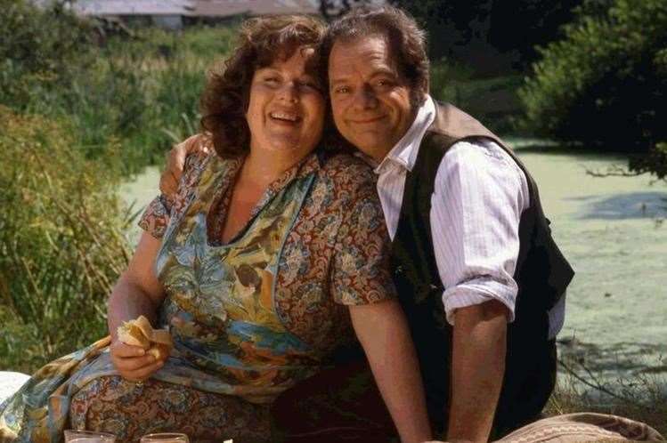 Pam Ferris and David Jason as the Larkins in The Darling Buds of May series on ITV in the 90s