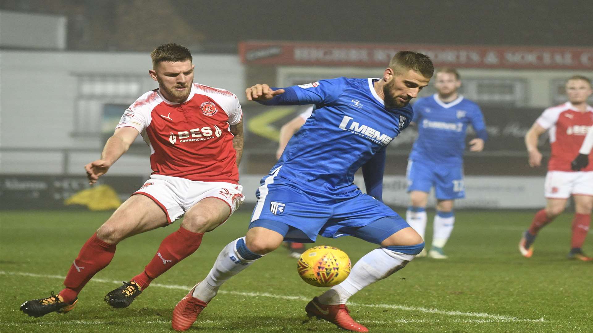 Max Ehmer fends off another Fleetwood attack Picture: Barry Goodwin