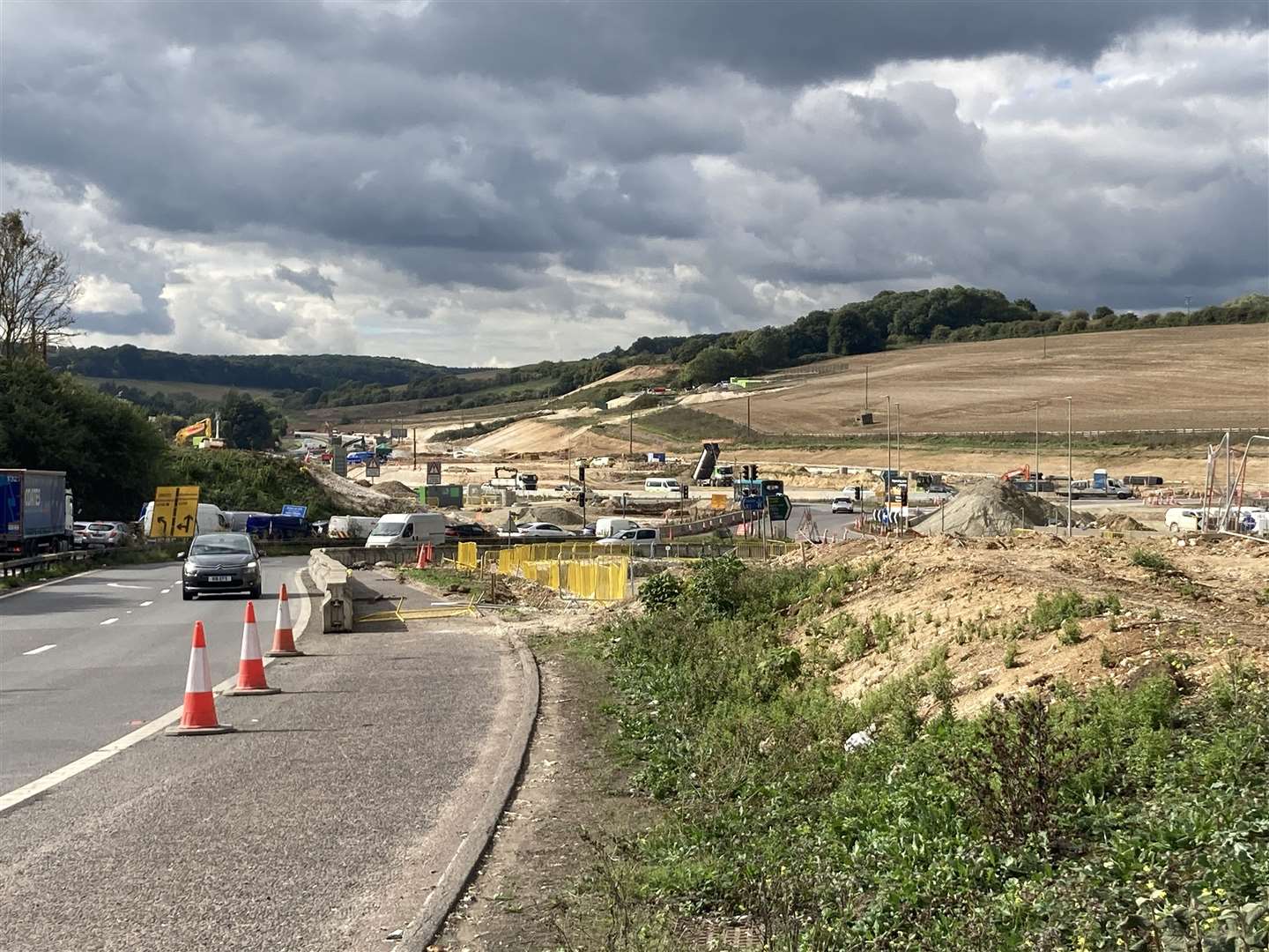 Stockbury roundabout roadworks for the M2/A249 junction in September 2022. Picture: John Nurden