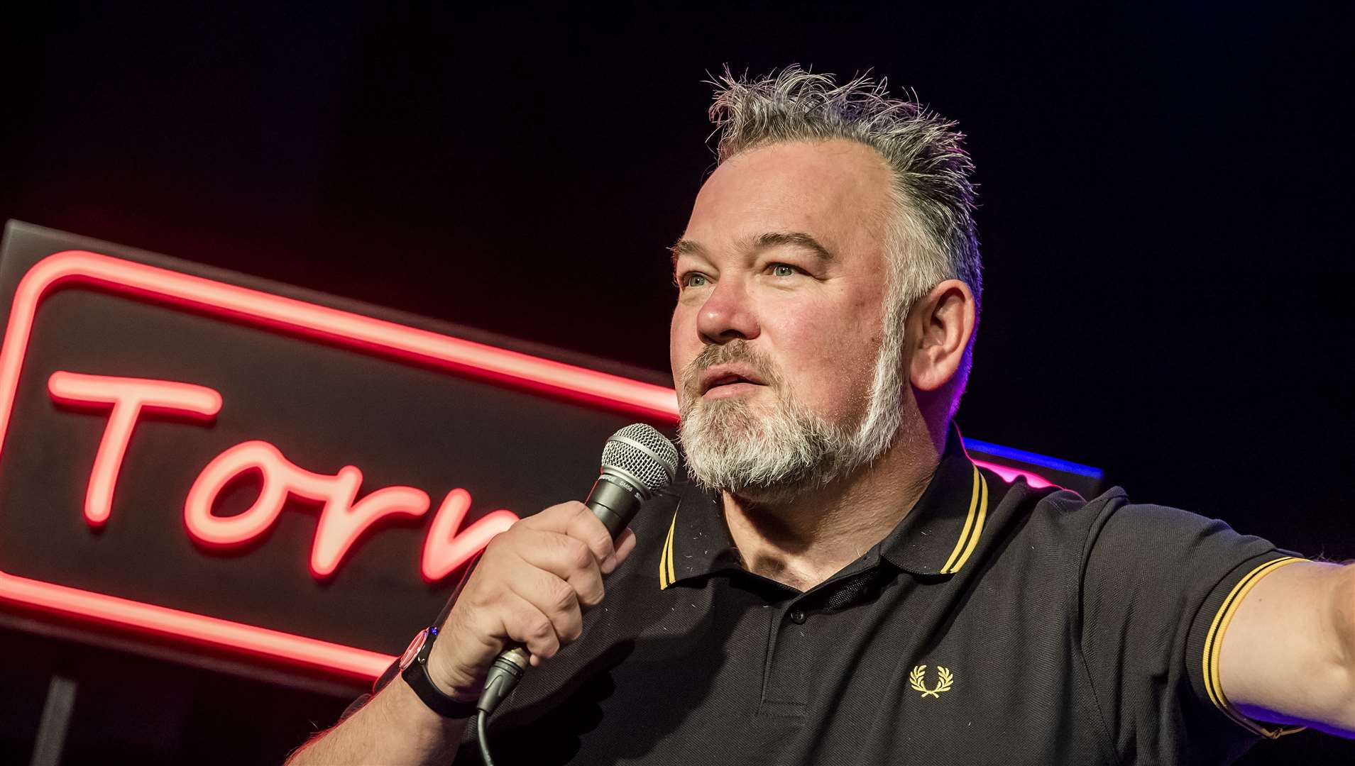 Stewart Lee staged what may have been the last theatre show in Kent for a long time last night Picture: Tristram Kenton