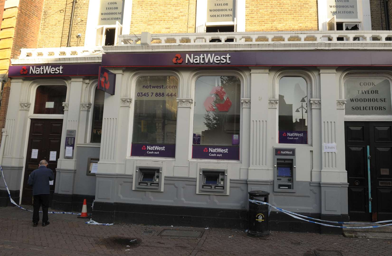 The Natwest branch has been closed since a fire on December 9