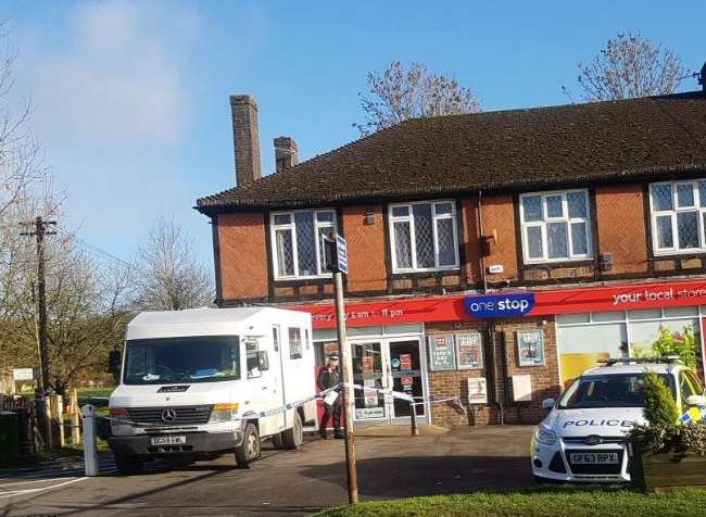 The scene of the robbery in Otford. Photo: Tom Taft