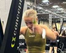 Wye's Imogen Amos in the thick of it at HYROX Birmingham